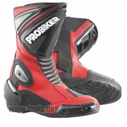 Cizme Moto din Piele & Textil PROBIKER SPEEDSTAR · Roșu  - 0