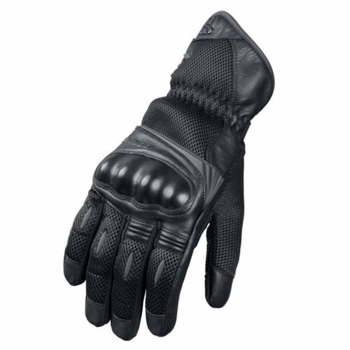 Mănuși Moto din Piele & Textil BERING TX08 · Negru 