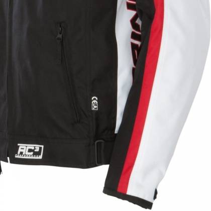 Geacă Moto din Textil BERING DINK · Negru / Alb / Roșu  - 4