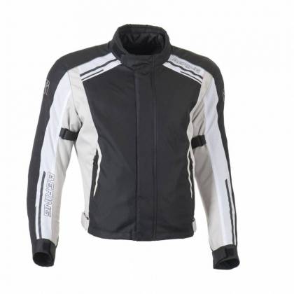 Geacă Moto din Textil BERING VIKER · Negru / Alb  - 0