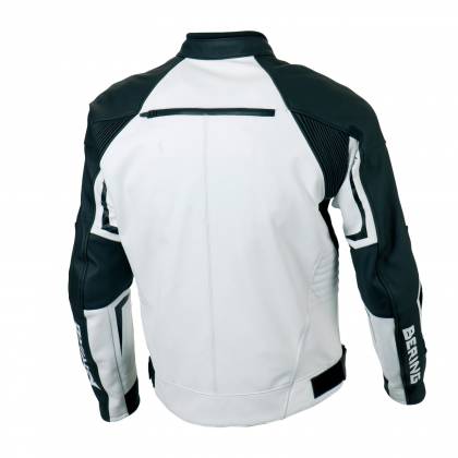 Geacă Moto din Piele & Textil BERING LYNX · Alb / Negru  - 2