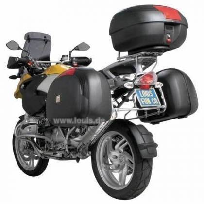 Cutie / Topcase Moto GIVI E42 · Negru / Roșu  - 1