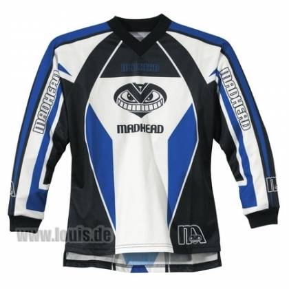 Tricou Enduro - Cross Copii MADHEAD X2B  ·  Negru / Alb / Albastru  - 0