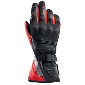 Mănuși Moto din Piele & Textil DIFI DRIZZLE · Negru / Roșu 