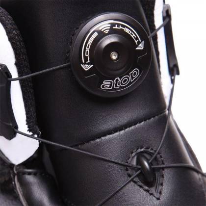 Ghete Moto din Piele & Textil BERING BRONX · Negru / Alb  - 2