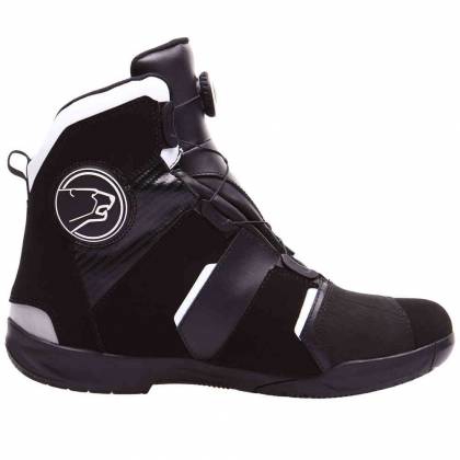 Ghete Moto din Piele & Textil BERING BRONX · Negru / Alb  - 1