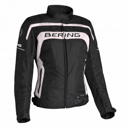 Geacă Moto Damă din Textil BERING LADY KARESS · Negru / Roz  - 0