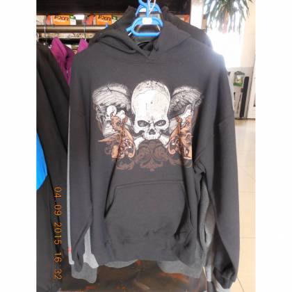 Hanorac GRAVE HOOD SKULL · Negru  - 1