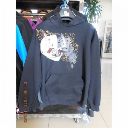 Hanorac FLYING CARDS · Negru  - 0