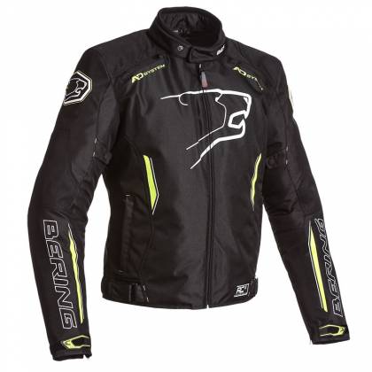 Geacă Moto din Textil BERING ESKADRILLE · Negru / Alb / Verde-fluo  - 0