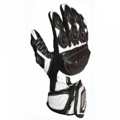 Mănuși Moto din Piele SHOX SPEEDLINE · Negru / Alb  - 1