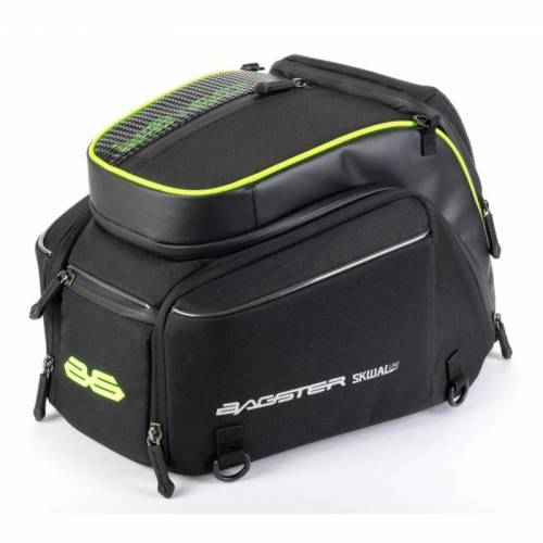 Geantă Moto pentru Șa BAGSTER TRANSFORMER · Negru / Verde-fluo 
