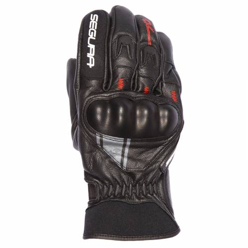 Mănuși Moto din Piele & Textil SEGURA TRAXX · Negru / Roșu 