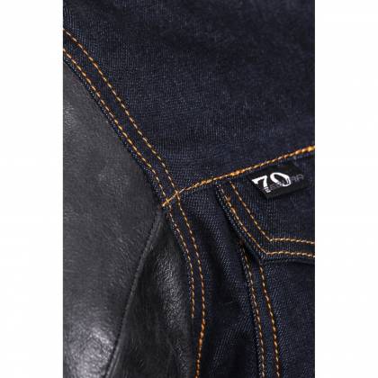 Geacă Moto din Piele & Denim SEGURA VELOCE · Negru  - 2