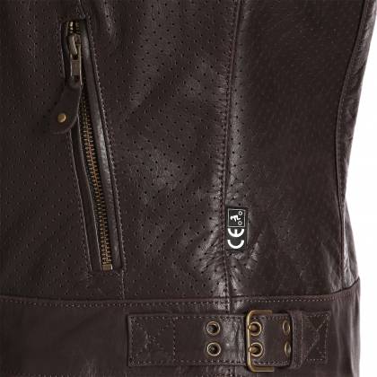 Geacă Moto Damă din Piele SEGURA LADY IRON · Maro  - 3