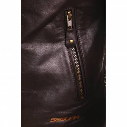 Geacă Moto Damă din Piele SEGURA LADY RETRO · Maro / Roz  - 5