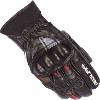 Mănuși Moto din Piele & Textil SEGURA TRAXX · Negru / Roșu  - 2