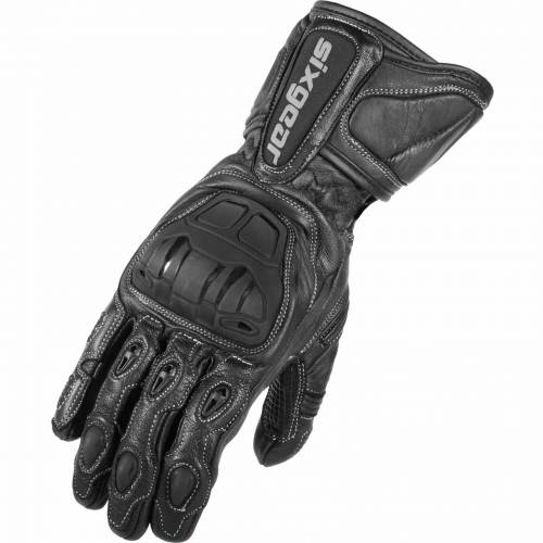 Mănuși Moto din Piele SIXGEAR MOTION · Negru 