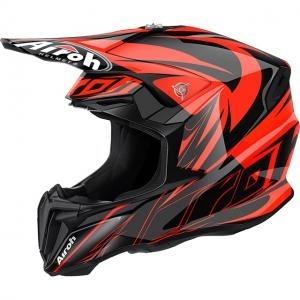 Cască Enduro - Cross AIROH TWIST EVIL · Portocaliu / Negru 