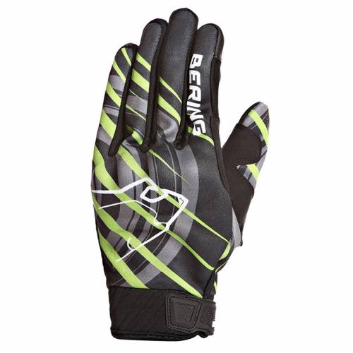 Mănuși Moto din Textil BERING MASTER · Negru / Verde-fluo / Gri 