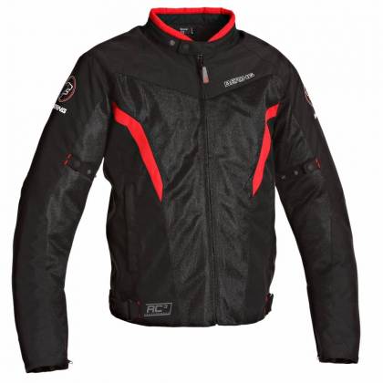 Geacă Moto din Textil BERING FLORIDA · Negru / Roșu  - 0