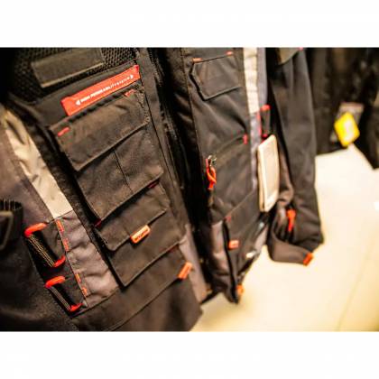 Geacă Moto din Textil SIXGEAR DELTA FORCE · Negru / Gri / Roșu  - 7
