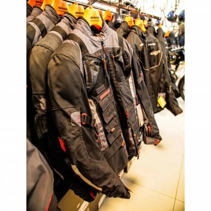 Geacă Moto din Textil SIXGEAR DELTA FORCE · Negru / Gri / Roșu  - 3