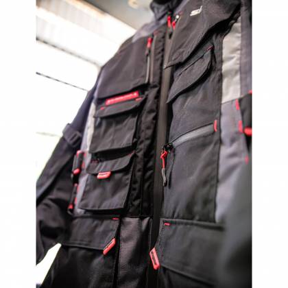 Geacă Moto din Textil SIXGEAR DELTA FORCE · Negru / Gri / Roșu  - 12