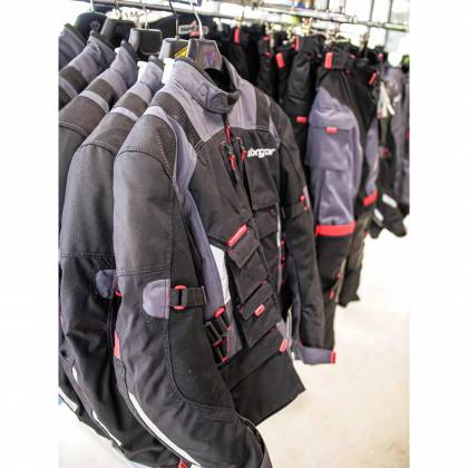 Geacă Moto din Textil SIXGEAR DELTA FORCE · Negru / Gri / Roșu  - 9