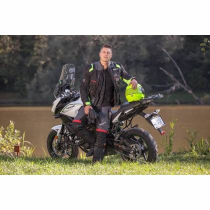 Pantaloni Moto din Piele & Textil SIXGEAR DELTA FORCE · Negru  - 1