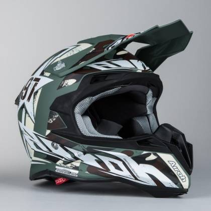 Cască Enduro - Cross AIROH TERMINATOR 2.1 GROUND GREEN · Negru / Alb / Verde Mat  - 0