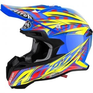 Cască Enduro - Cross AIROH TERMINATOR 2.1 LICHTNING BLUE · Albastru / Galben / Roșu  - 0