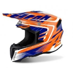 Cască Enduro - Cross AIROH TWIST MIX ORANGE · Portocaliu / Albastru  - 0