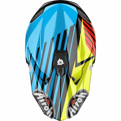Cască Enduro - Cross AIROH TWIST STRANGE BLUE GLOSS · Albastru / Roșu / Galben  - 1