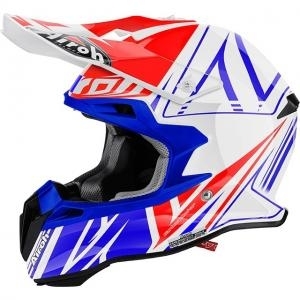 Cască Enduro - Cross AIROH TERMINATOR 2.1 CUT GLOSS · Albastru / Roșu  - 0