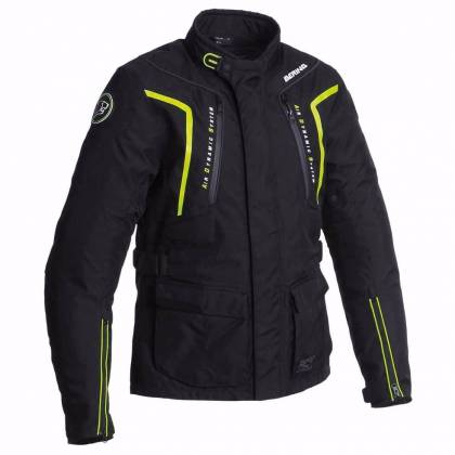 Geacă Moto din Textil BERING RALF · Negru / Verde Fluo  - 0