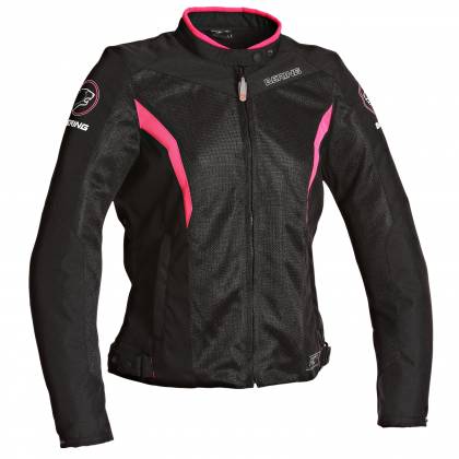 Geacă Moto Damă din Textil BERING LADY FLORIDA · Negru / Roșu  - 0