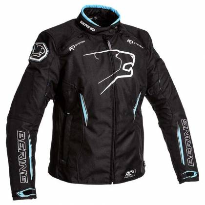 Geacă Moto Damă din Textil BERING LADY ESKADRILLE · Negru / Alb / Albastru  - 0