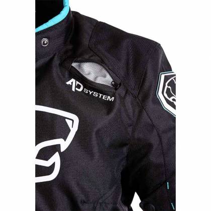 Geacă Moto Damă din Textil BERING LADY ESKADRILLE · Negru / Alb / Albastru  - 2