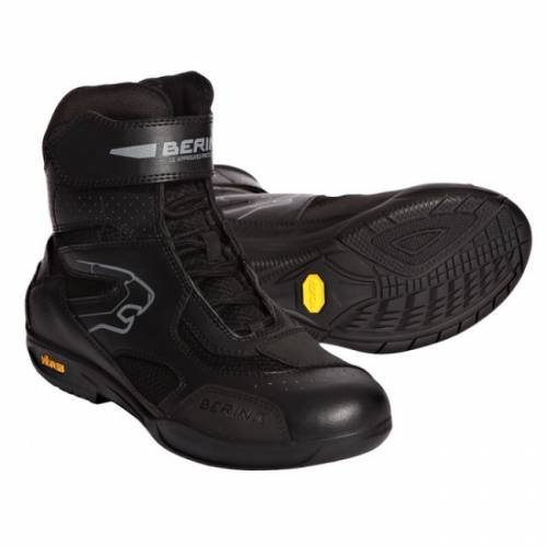 Ghete Moto din Piele & Textil BERING MERCURE · Negru 