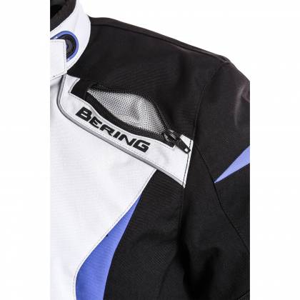 Geacă Moto Damă din Textil BERING LADY SAFARI · Negru / Alb / Albastru  - 2