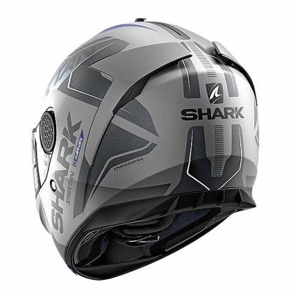 Cască Moto Integrală SHARK SPARTAN KARKEN · Negru / Albastru / Gri Mat  - 1