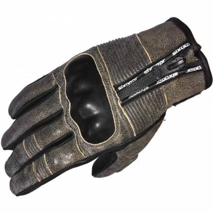 Mănuși Moto din Piele SIXGEAR DAVIES · Maro  - 1