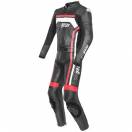 Combinezon Moto din Piele & Textil SIXGEAR EVO · Negru / Roșu / Alb