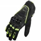 Mănuși Moto din Piele & Textil SIXGEAR NEXT · Negru / Verde-Fluo