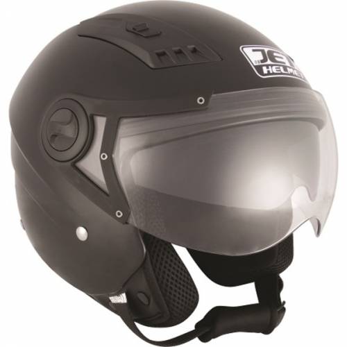 Cască Moto Open Face JET PILOT · Negru Mat 