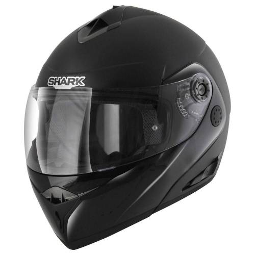 Cască Moto Flip Up SHARK OPENLINE DUAL BLACK · Negru Mat 