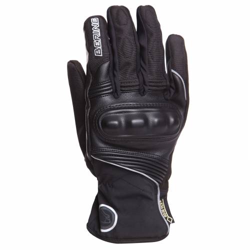 Mănuși Moto din Piele & Textil BERING CHADWICK · Negru / Alb 
