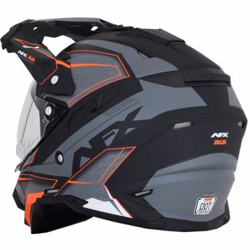 Cască Enduro - Cross AFX FX-41DS EIGER · Negru / Portocaliu / Gri  - 2