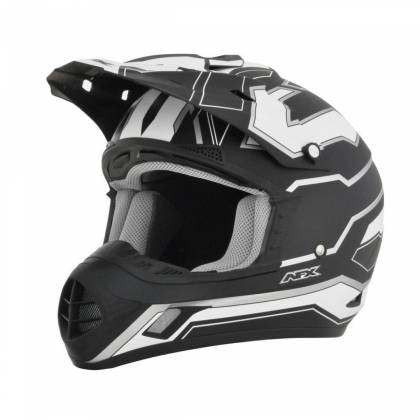 Cască Enduro - Cross AFX FX17 WORKS ·  Negru / Alb  - 0